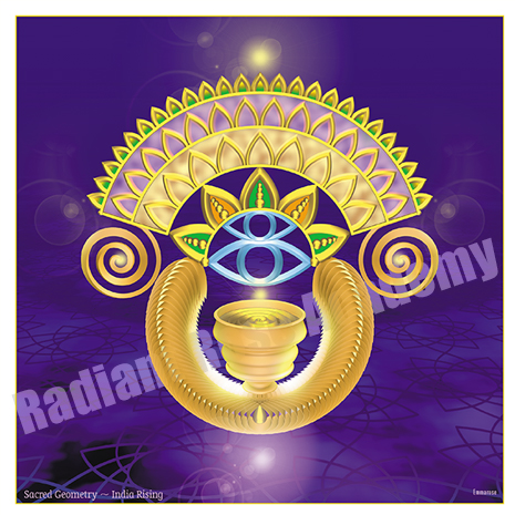 India Sacred Geometry poster
